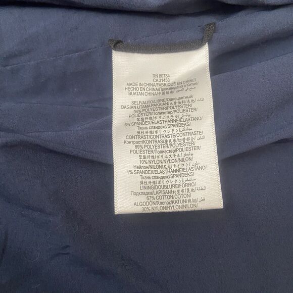 BCBG Maxazria Women Upas Cape Jacket Size L Blue Granny Square Full Zip Pocket - Picture 9 of 11